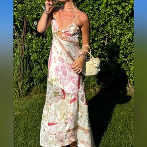 Zara Floral Spaghetti Strap Dress